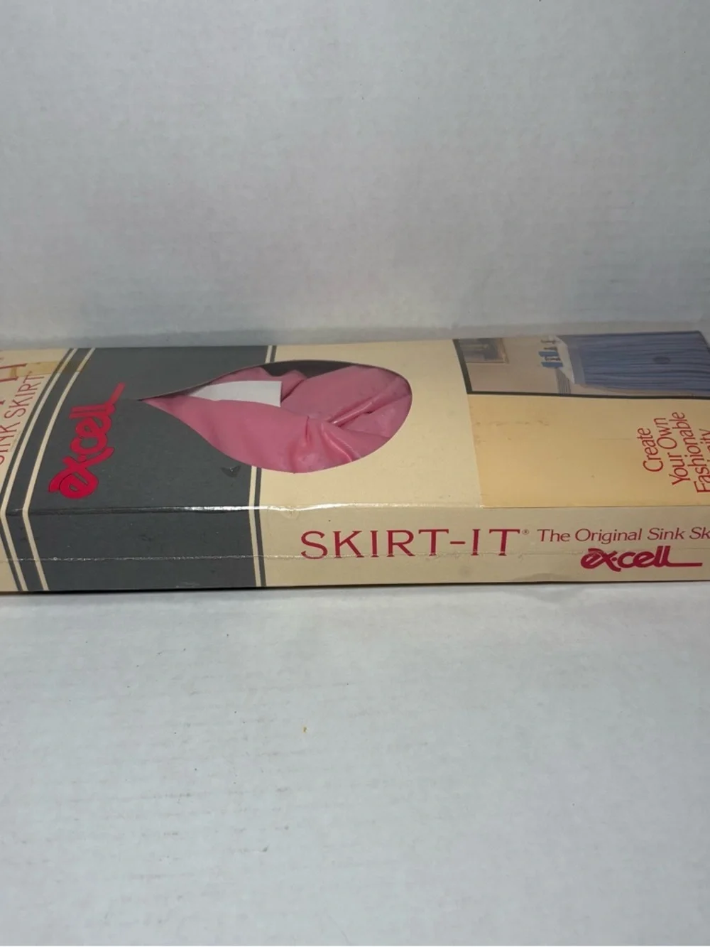 NEW NOS Vintage Excell Skirt-It Dusty Rose Pink Sink Skirt Retro Grannycore